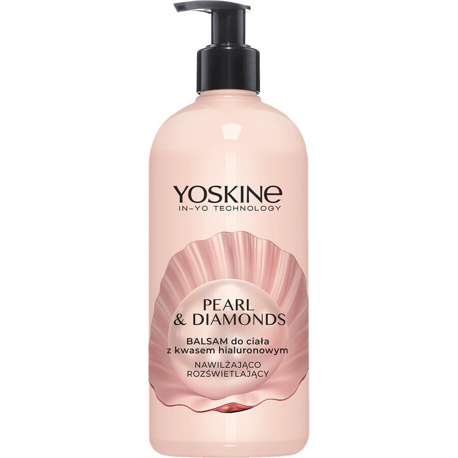 Yoskine Body Pearl & Diamonds, Körperlotion mit Hyaluronsäure, 400 ml