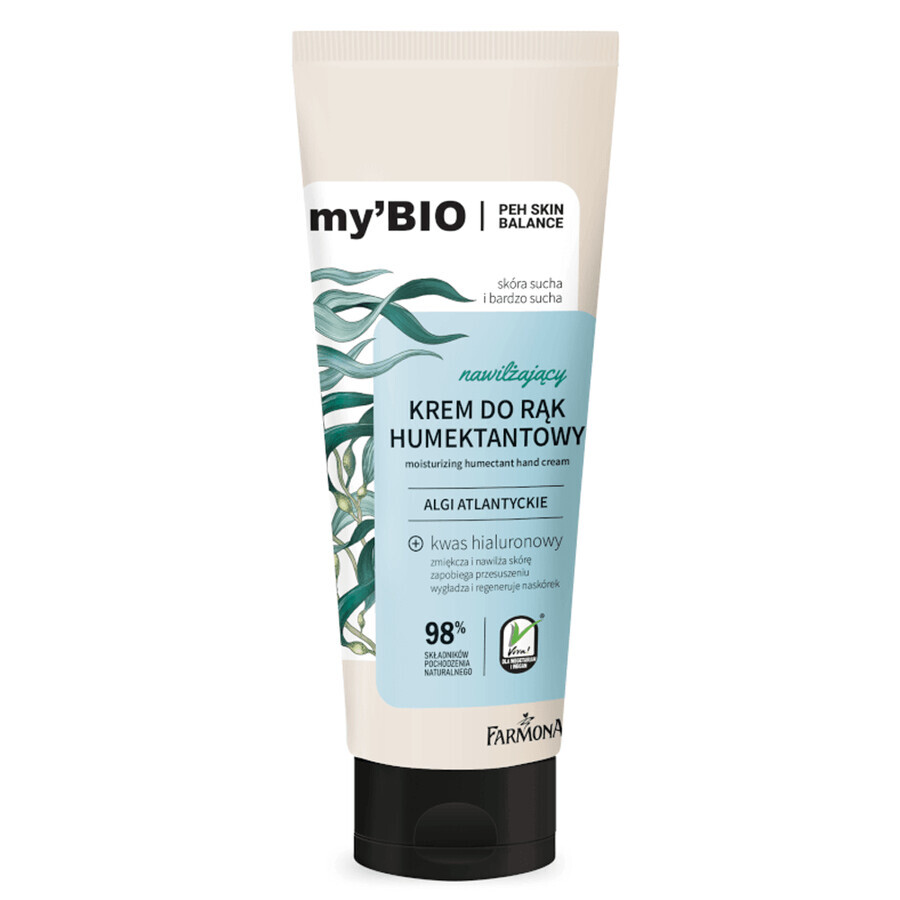 Farmona myBIO Moisturising, crème hydratante pour les mains, algues atlantiques, 100 ml