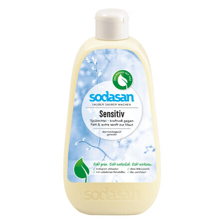 Sodasan Sensitiv, liquide vaisselle à l'aloe vera, Bio, 500 ml