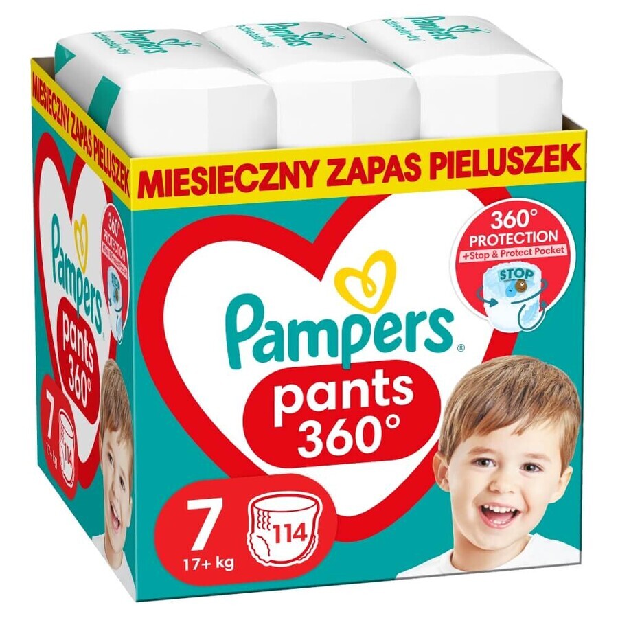 Pampers Pants, Windeln, Größe 7, 17 kg+, 114 Stück