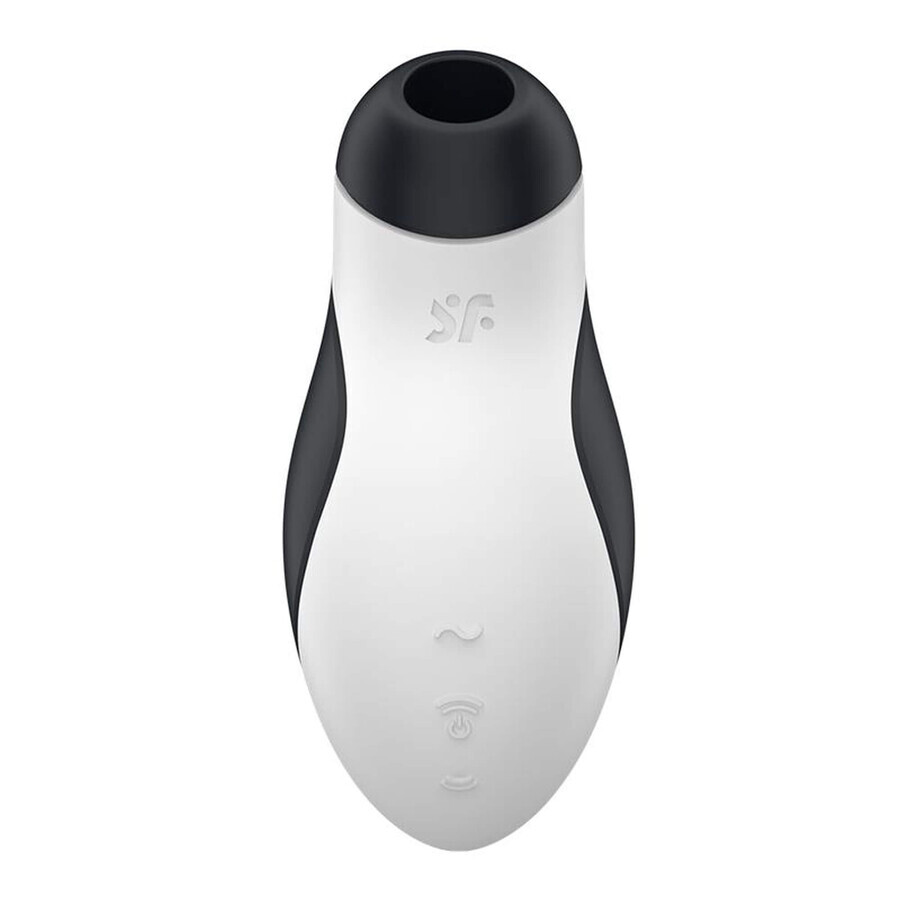 Satisfyer Orca, massage clitoridien sans contact, air, orque noir et blanc