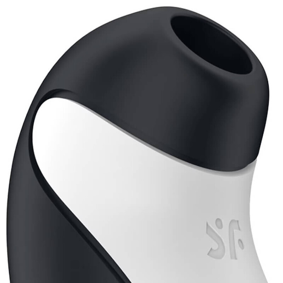 Satisfyer Orca, massage clitoridien sans contact, air, orque noir et blanc