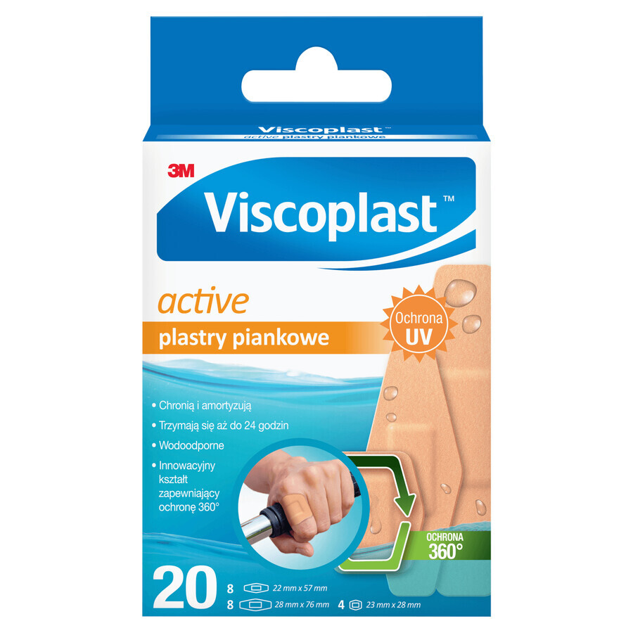 Viscoplast Active, coussinets en mousse, 20 unités