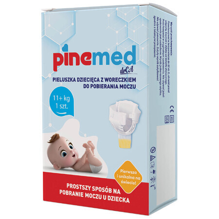 Pinemed, couche avec poche de recueil d'urine, pour enfants, 11+ kg PACK DÉCORATIF