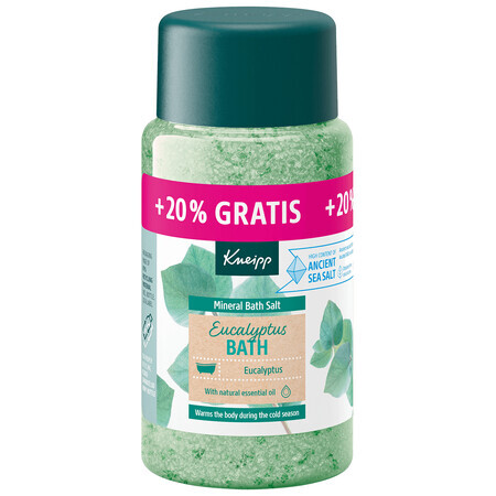 Kneipp Eucalyptus Bath, cristaux de sel de bain minéral, 600 g