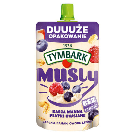 Tymbark Musly, mousse, sémola, copos de avena, bayas, 170 g