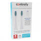 Controly, embouts de remplacement pour brosse &#224; dents Sonic Supersonic et Daily II, blanc, moyen, 2 pi&#232;ces