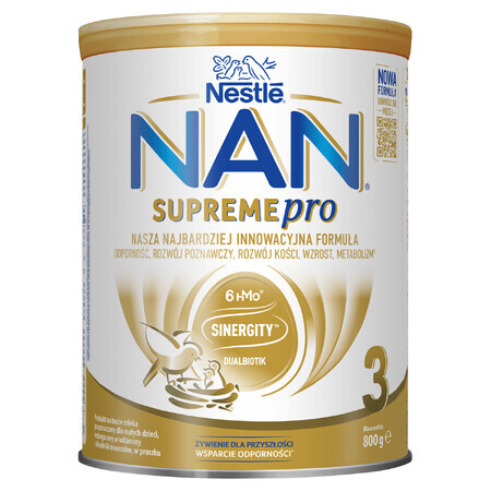 Nestle NAN Supremepro 3 HMO, Folgemilch für Säuglinge ab 1 Jahr, 800 g