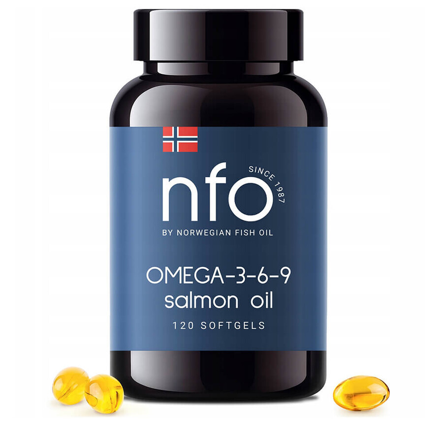 NFO Omega-3-6-9 Huile de saumon, 120 softgels