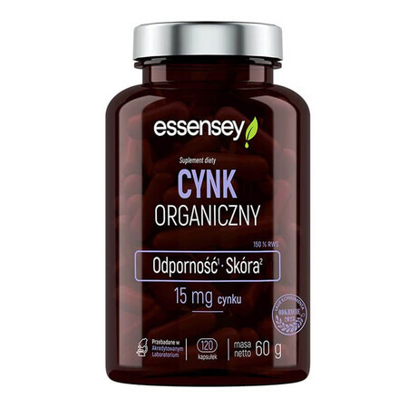 Essensey Organic Zinc, 120 gélules