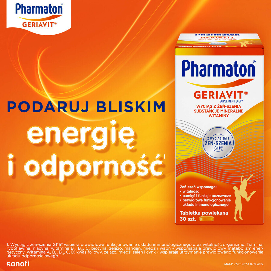 Pharmaton Geriavit set, 3 x 30 film-coated tablets