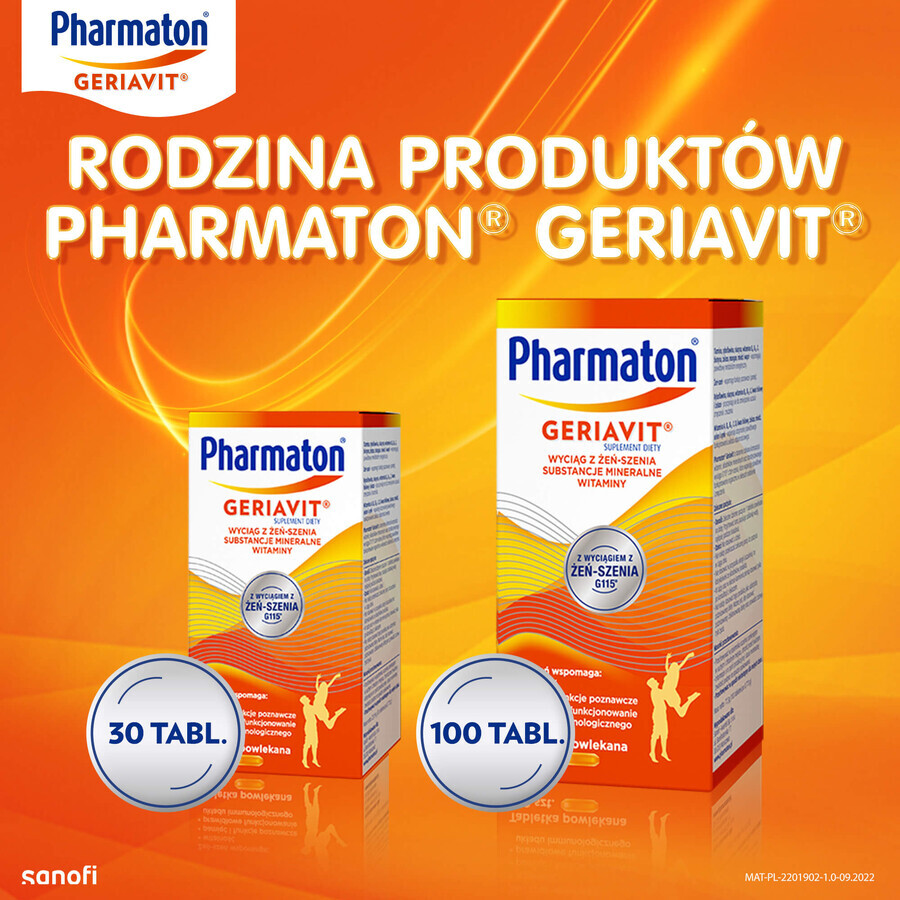 Pharmaton Geriavit set, 3 x 30 film-coated tablets