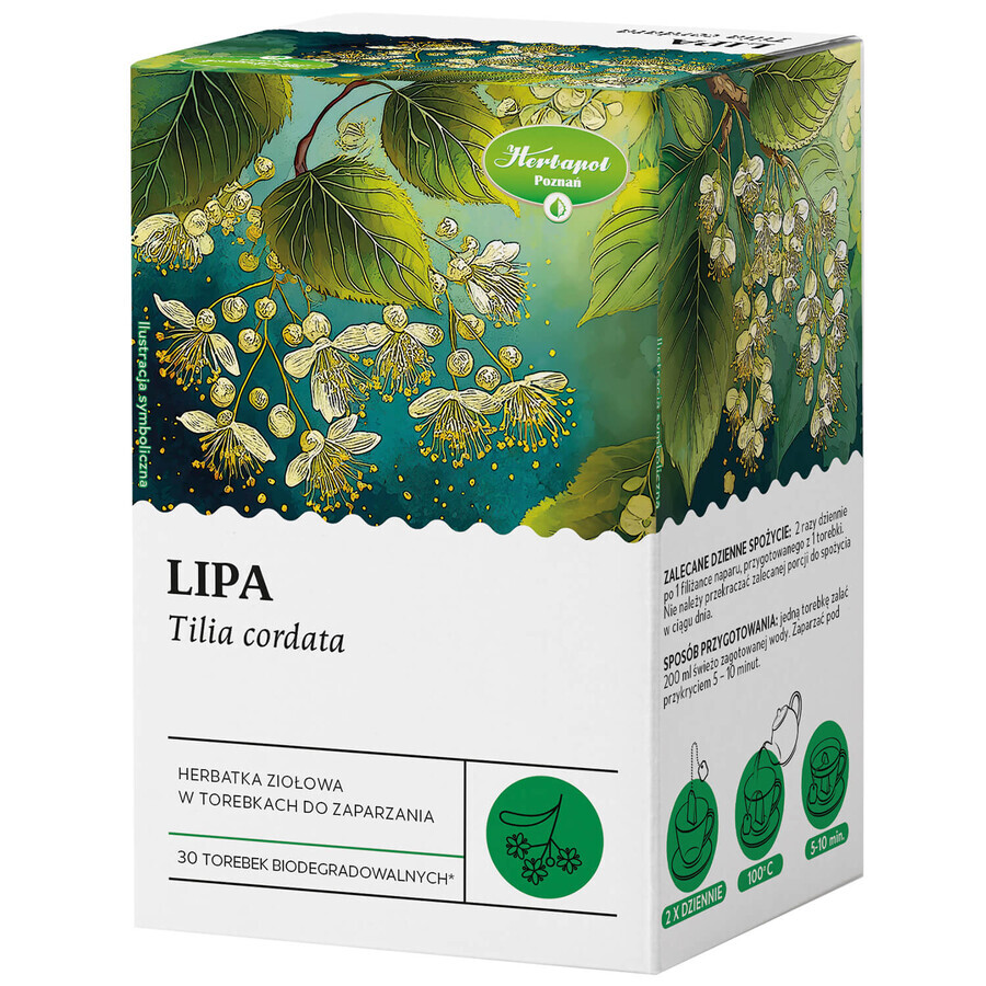 Herbapol Lipa, herbal tea, 30 biodegradable sachets