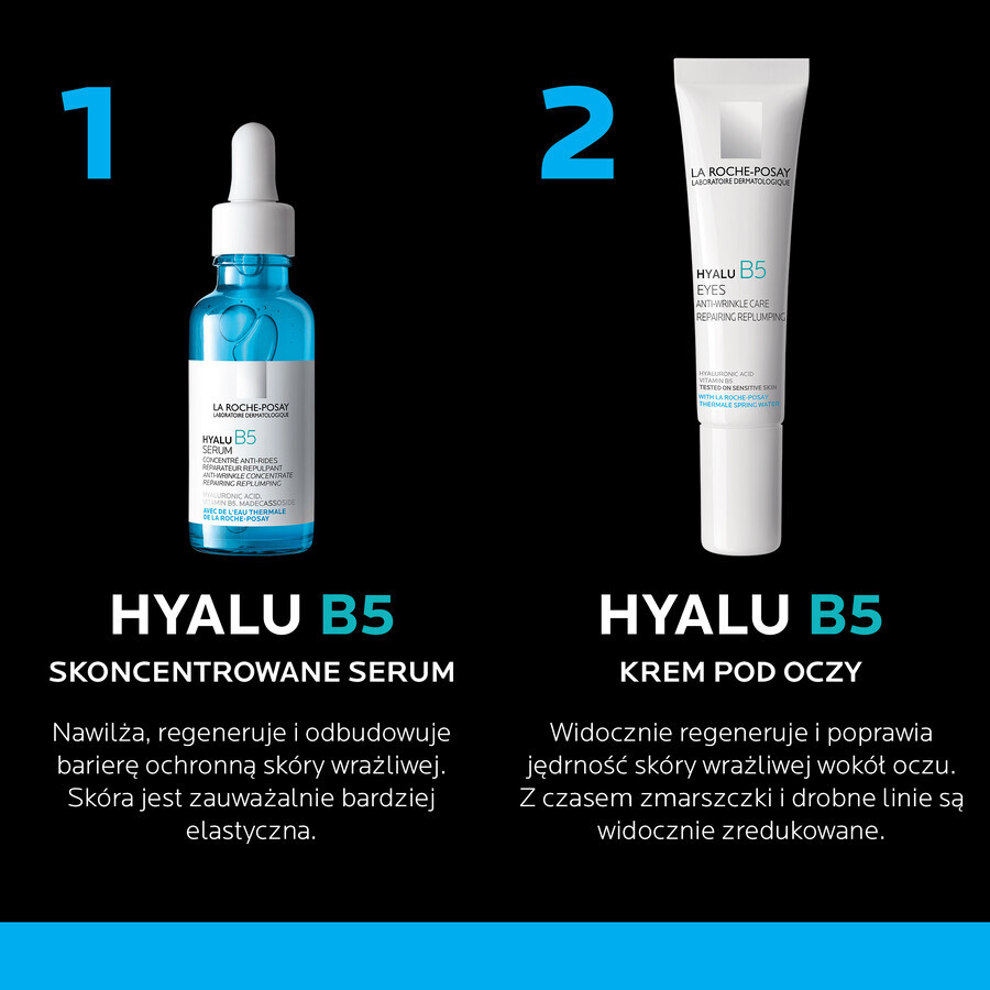 La Roche-Posay Hyalu B5 kit, anti-wrinkle serum 30 ml + anti-wrinkle eye cream 15 ml