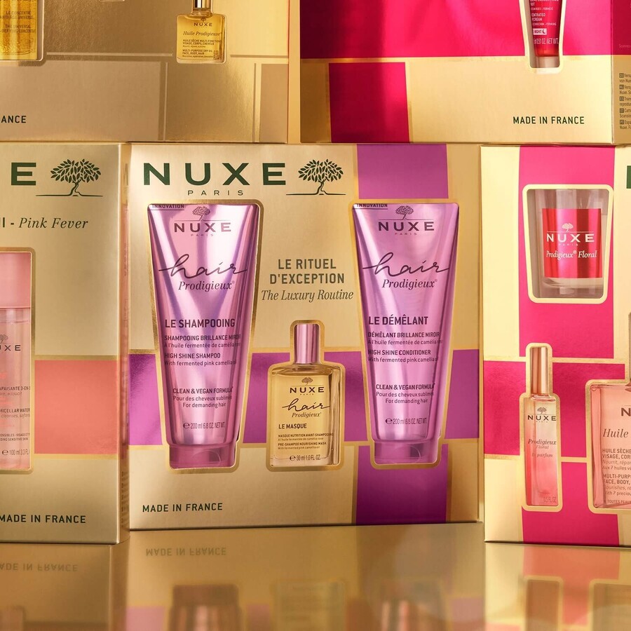 Nuxe Hair Prodigieux set, nourishing mask, 30 ml + shine shampoo, 200 ml + shine conditioner, 200 ml