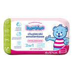 Bambino, emollient wipes 3in1, pack of four, 4 x 57 pieces