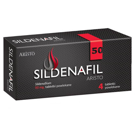 Sildénafil Aristo 50 mg, 4 comprimés