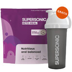 Supersonic Keto Meal, aromă de înghețată de vanilie, 800 g + shaker, 700 ml gratuit