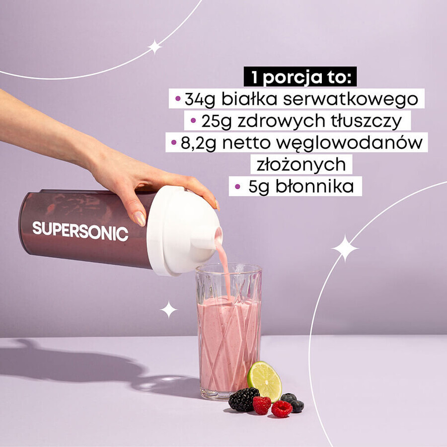 Supersonic Keto Meal, aromă de înghețată de vanilie, 800 g + shaker, 700 ml gratuit