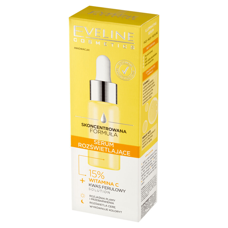 Eveline Cosmetics Formule concentrée, sérum illuminateur, 15% vitamine C, 18 ml