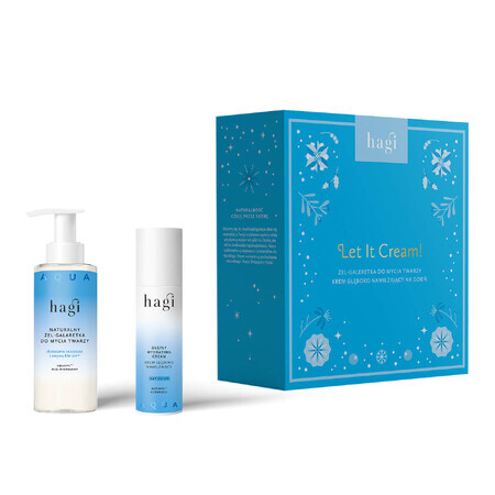 Hagi Let it cream! Aqua Zone Gesichtsreinigung Gel-Gel 150 ml + feuchtigkeitsspendende Gesichtscreme 50 ml