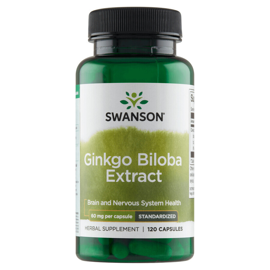 Swanson Ginkgo Biloba Extract, ginkgo biloba, 120 gélules