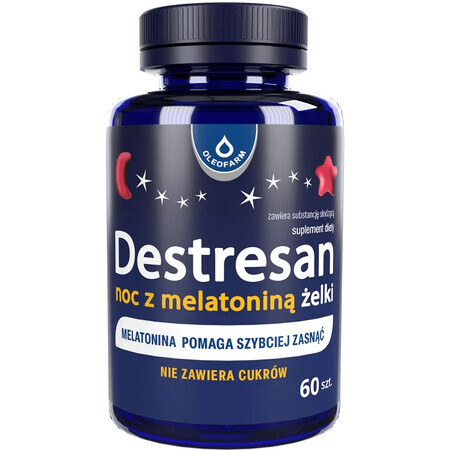 Destresan Night with melatonin jelly, cherry flavor, 60 pieces