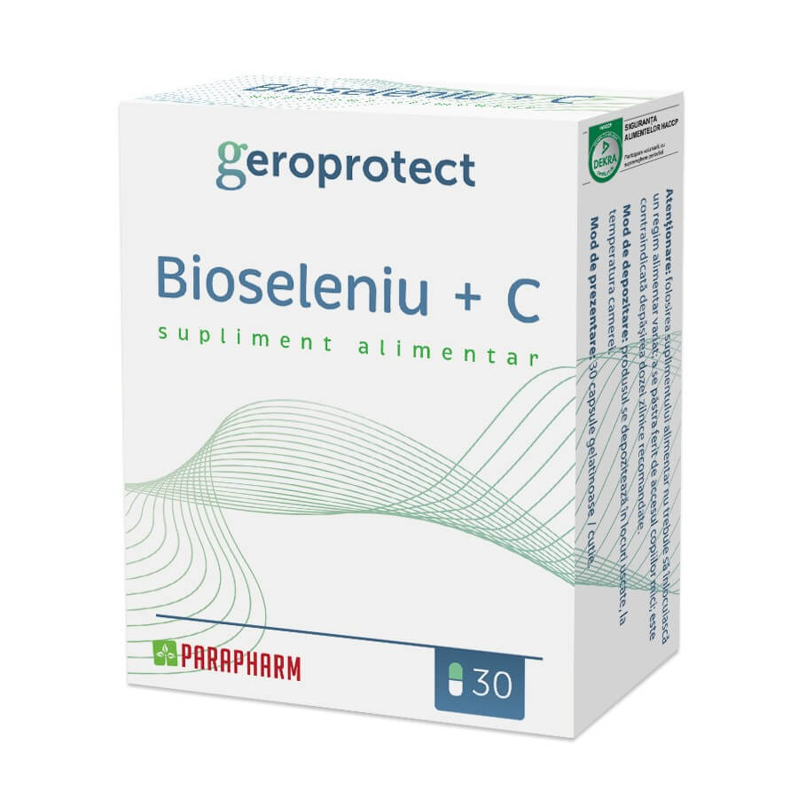 Bioselenium + Vitamine C, 30 gélules, Parapharm