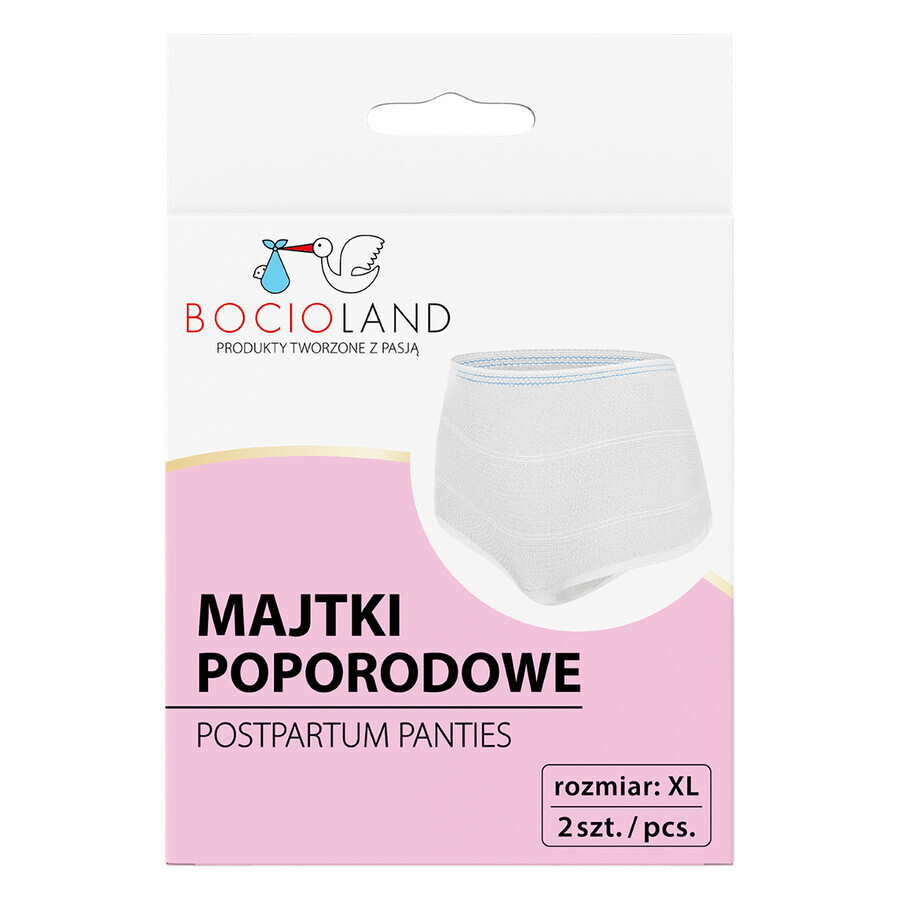 Bocioland, culotte postnatale, maille, taille XL, 2 pièces