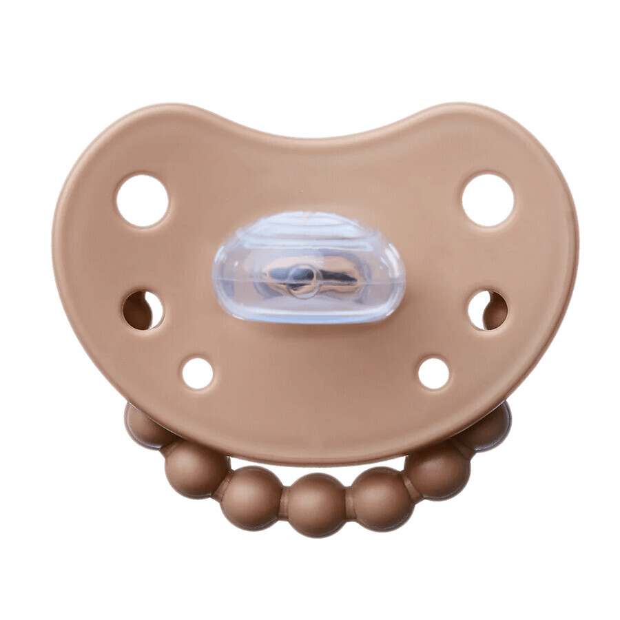 Luu Kids, pacifier, positioning, silicone, Milk Hazelnut, 0-3 months, 1 pc