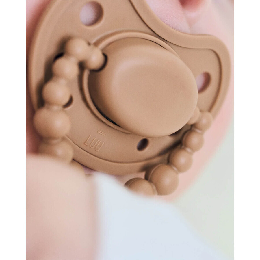 Luu Kids, pacifier, positioning, silicone, Milk Hazelnut, 0-3 months, 1 pc