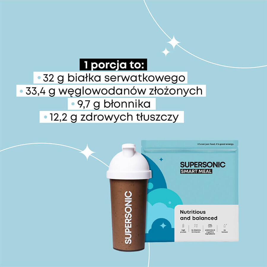 Supersonic Wholesome Smart Meal, aromă de fructe de pădure, 1.3 kg