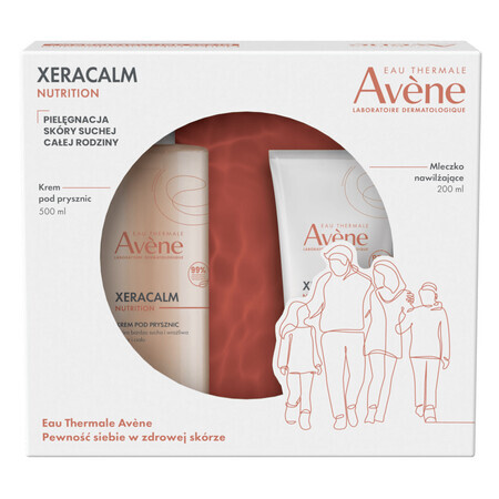 Avène Xeracalm Xeracalm Nutrition Hydrating Skin Care Set pour toute la famille, crème de douche 500 ml + lait hydratant 200 ml