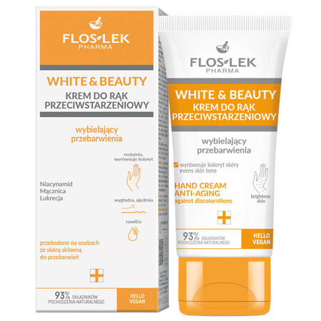 Floslek Pharma White & Beauty crème anti-âge pour les mains, 45 ml