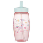 Canpol Babies, biberón con boca plegable, unicornios, rosa, 56/618, a partir de 4 años, 400 ml