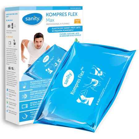 Sanity Flex, compresse de gel en sachet, max, 19 cm x 30 cm, 1 pc Emballage DEFECTUEUX