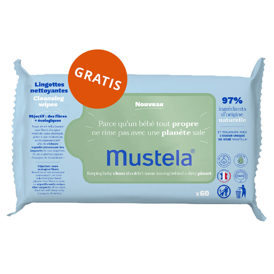 Set Bebilon Advance Pronutra 5 Junior, lait maternisé pour enfants d'âge préscolaire, 2 x 1000 g + lingettes humides Mustela, 60 pièces gratuites