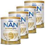 Set Nestle NAN Supremepro 3 HMO, Folgemilch für Säuglinge ab 1 Jahr, 4 x 800 g