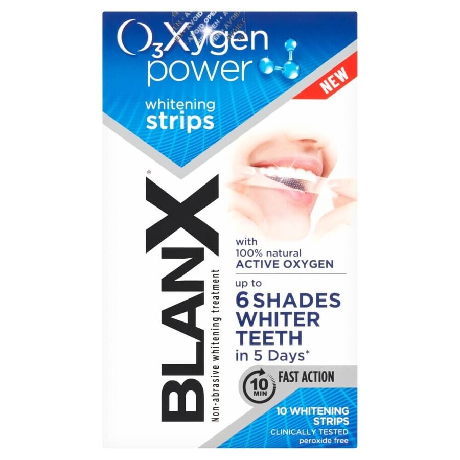 BlanX O3X bandes de blanchiment des dents avec oxygène actif, 10 pièces