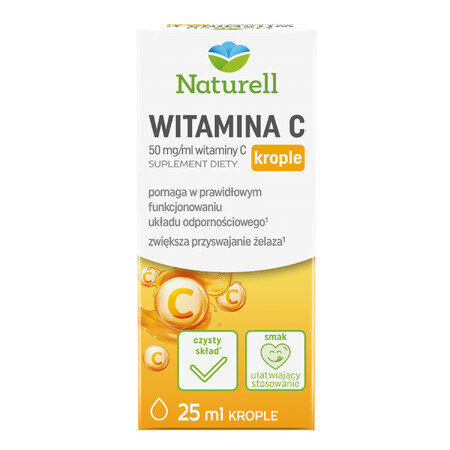 Naturell Vitamine C en gouttes, à partir de 3 ans, 25 ml