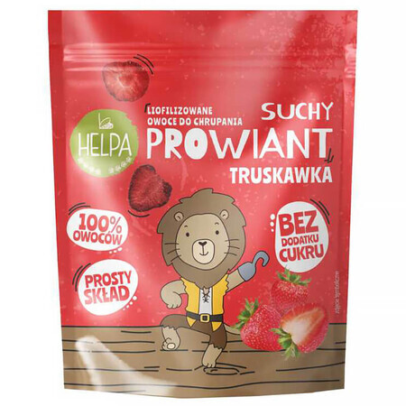 Helpa Dry Powder, fruits lyophilisés à croquer, fraises, 9 g