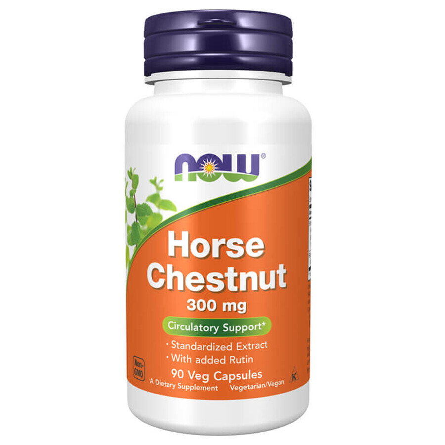 Now Foods Horse Chestnut 300 mg, extrait de graines de marron d'Inde, 90 gélules végétaliennes