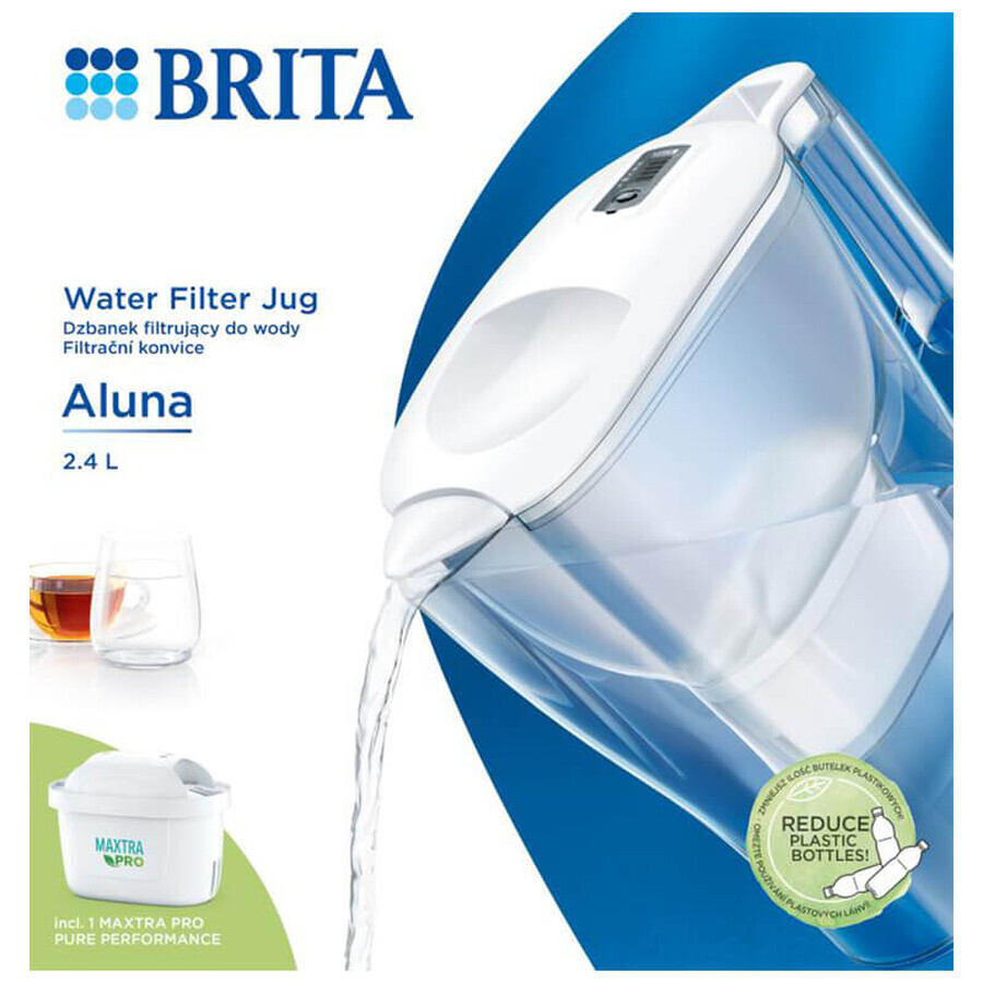 Brita Aluna, carafe avec filtre 2,4 l, blanc + filtre Maxtra Pro Pure Performance, 1 pc