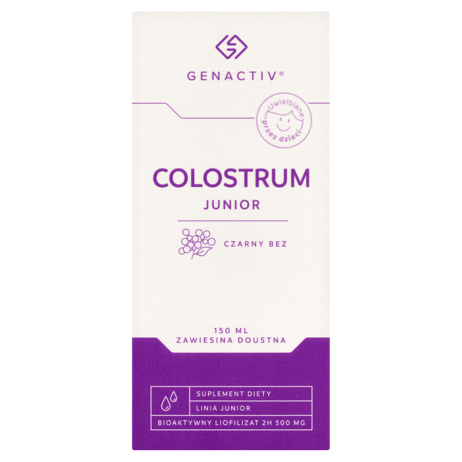 Genactiv Colostrum Junior Sureau noir, suspension orale, à partir de 3 ans, 150 ml