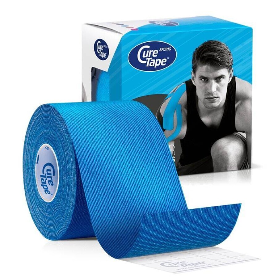 CureTape Sports, cinta kinesiológica, azul, 5 cm x 5 m, 1 ud.