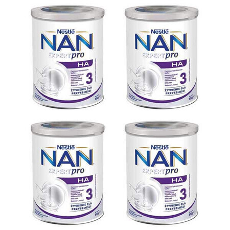 Nestlé NAN Expertpro HA 3, lait modifié pour enfants de plus de 1 an, 4 x 800 g