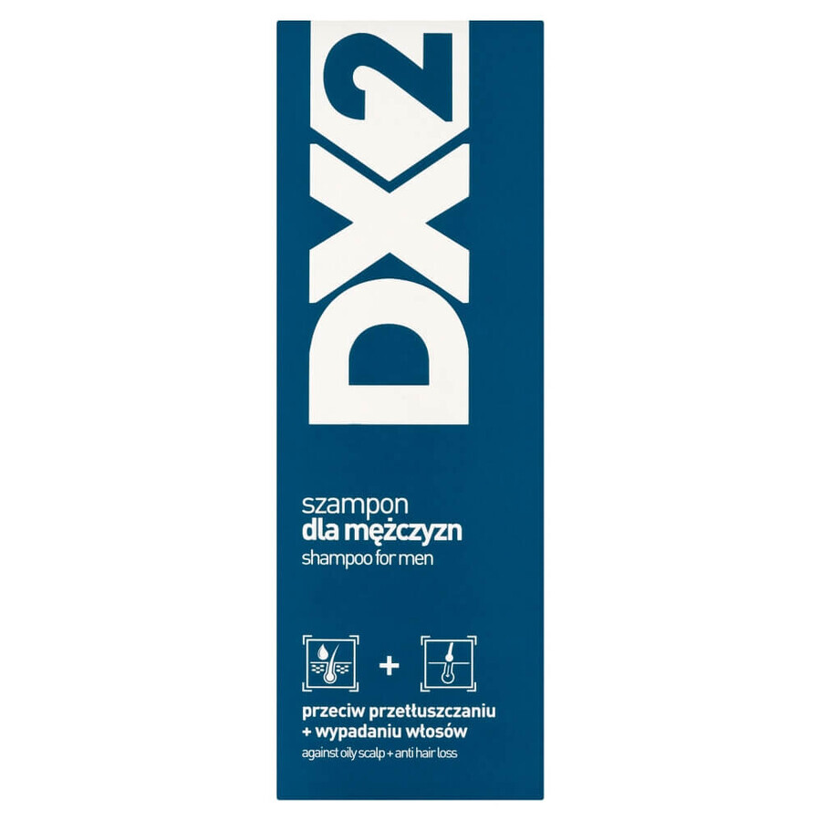 DX2, shampooing pour hommes contre la graisse et la chute des cheveux, 150 ml