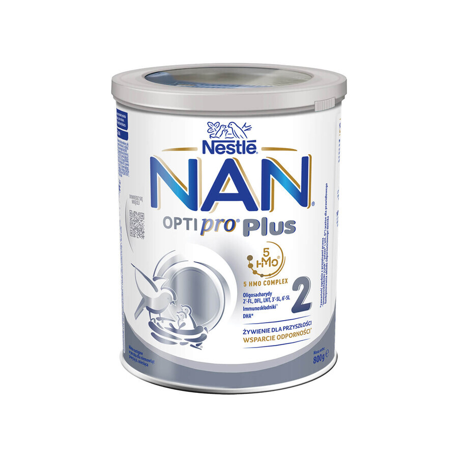 Nestle NAN Optipro Plus 2 HM-O, Folgenahrung für Säuglinge ab 6 Monaten, 4 x 800 g