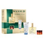 Nuxe Bestsellers Set Huile Prodigieuse, Trockenöl, 50 ml + nährender Lippenbalsam, 15 g + 3-in-1-Feuchtigkeitscreme, 100 ml