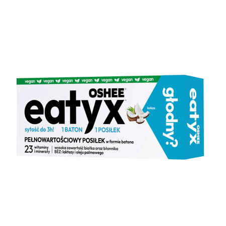 OSHEE Eatyx, bâton repas, végétalien, noix de coco, 60 g